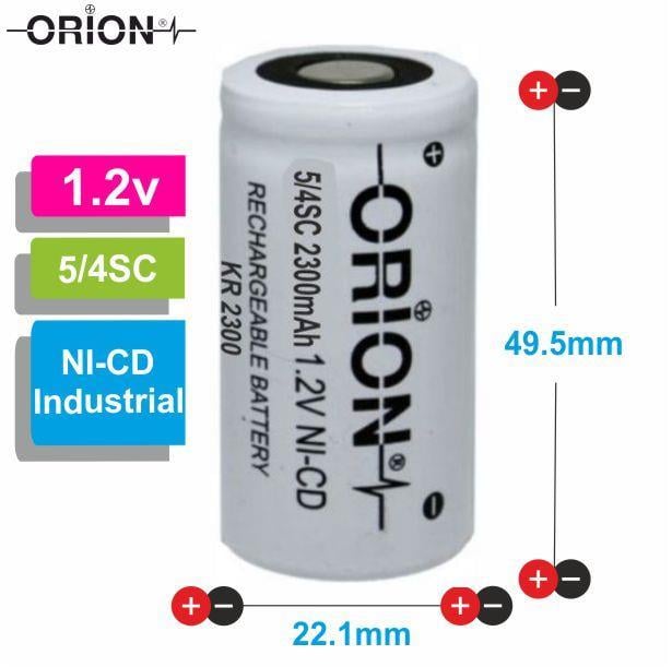 Orion 5/4SC 1.2V 2300mAh 3C Ni-CD Pil 