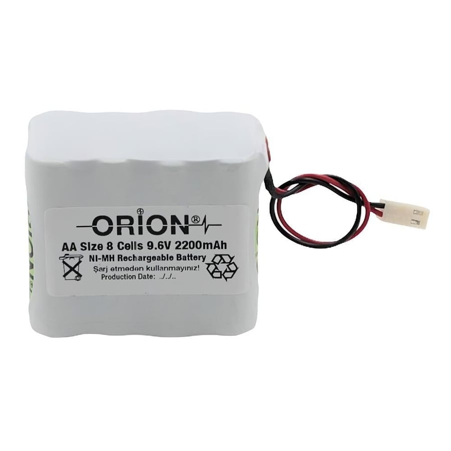 Orion 9.6V 2.2Ah BMS Devresiz Ni-MH Batarya - Konnektörlü