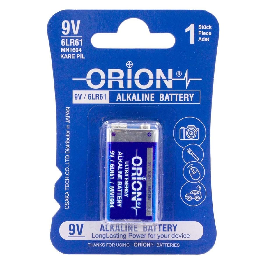 Orion 9V Alkalin Pil 
