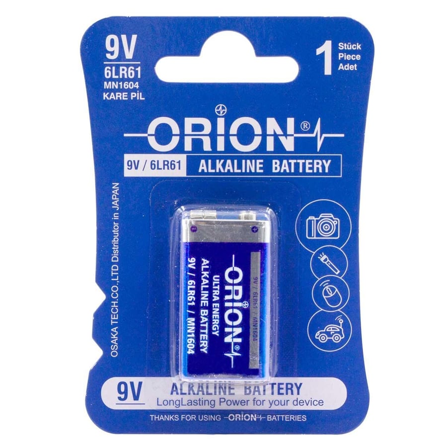 Orion 9V Alkalin Pil 