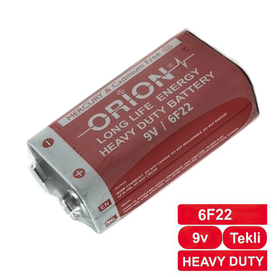 Orion 9V Çinko-Karbon Pil