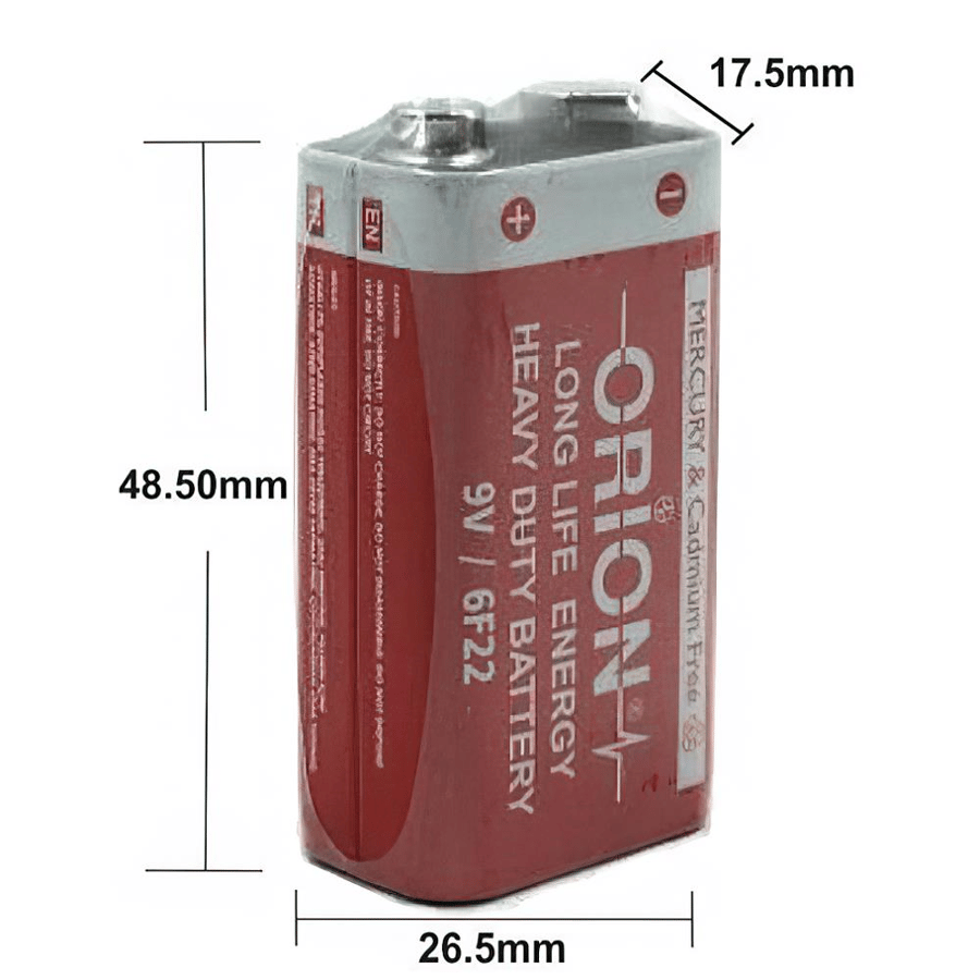 Orion 9V Çinko-Karbon Pil