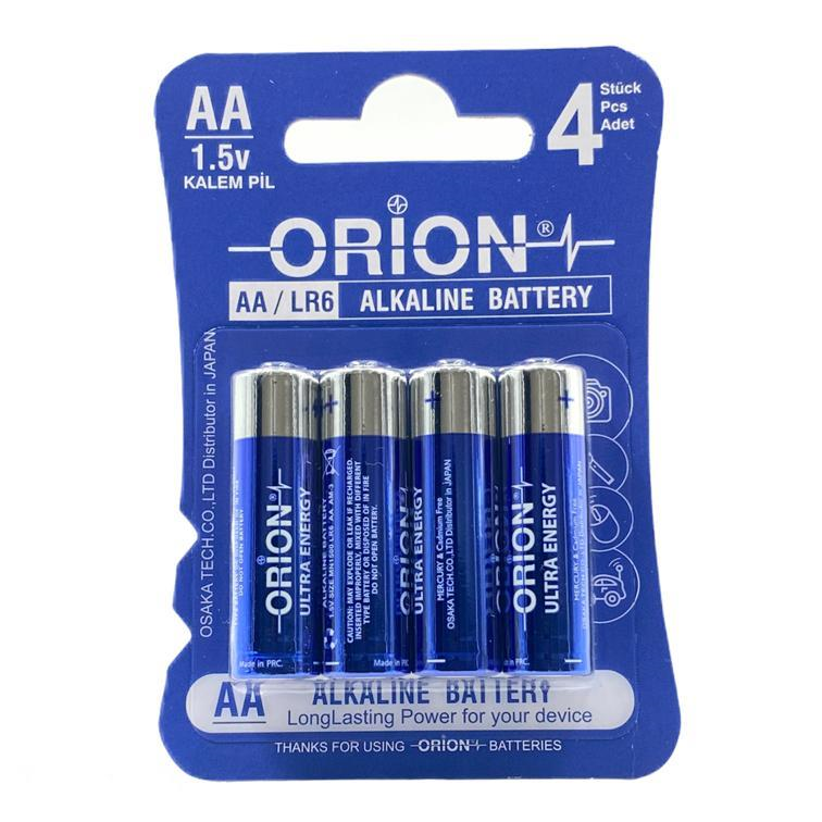 Orion AA 1.5V Alkalin 4'lü Paket Pil 