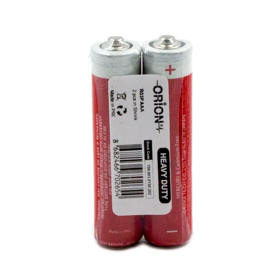 Orion AAA 1.5V Çinko-Karbon 2'li Paket Pil 