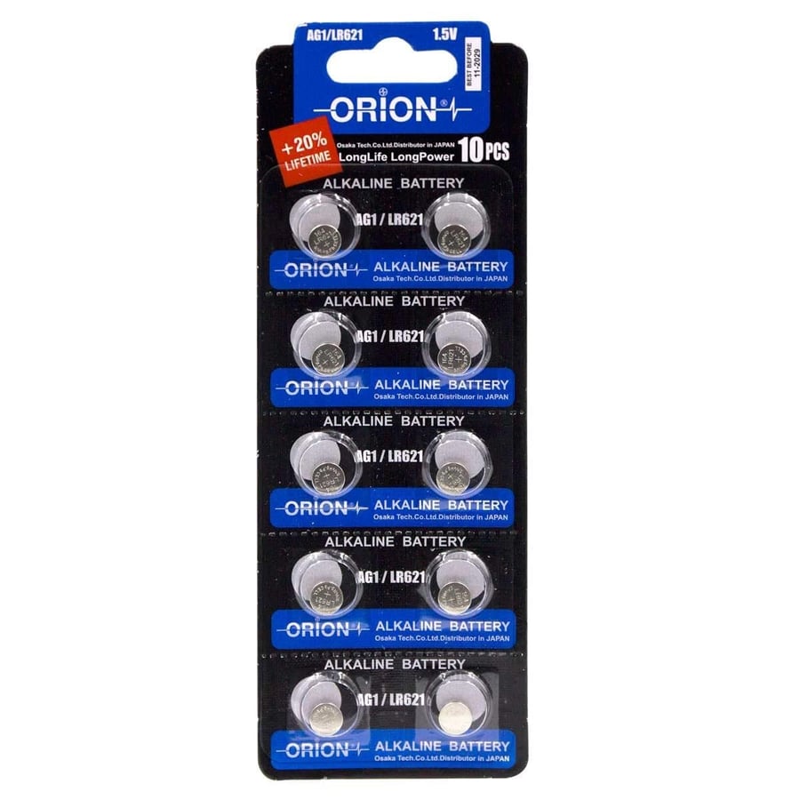 Orion AG1 LR621 361A 1.5V Alkalin 10'lu Paket Pil 