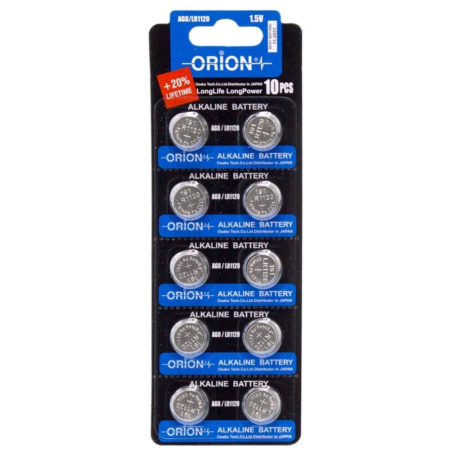 Orion AG8 LR55 LR1120 1.5V Alkalin 10'lu Paket Pil 