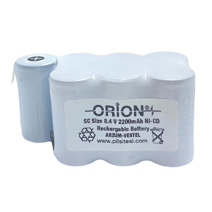 Orion Arzum Uyumlu 8.4V 2.2Ah BMS Devresiz Ni-CD Süpürge Bataryası 