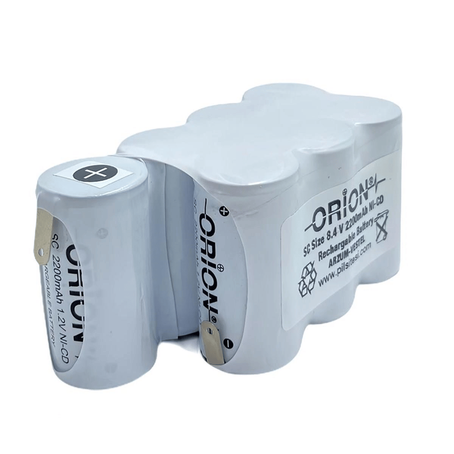 Orion Arzum Uyumlu 8.4V 2.2Ah BMS Devresiz Ni-CD Süpürge Bataryası 