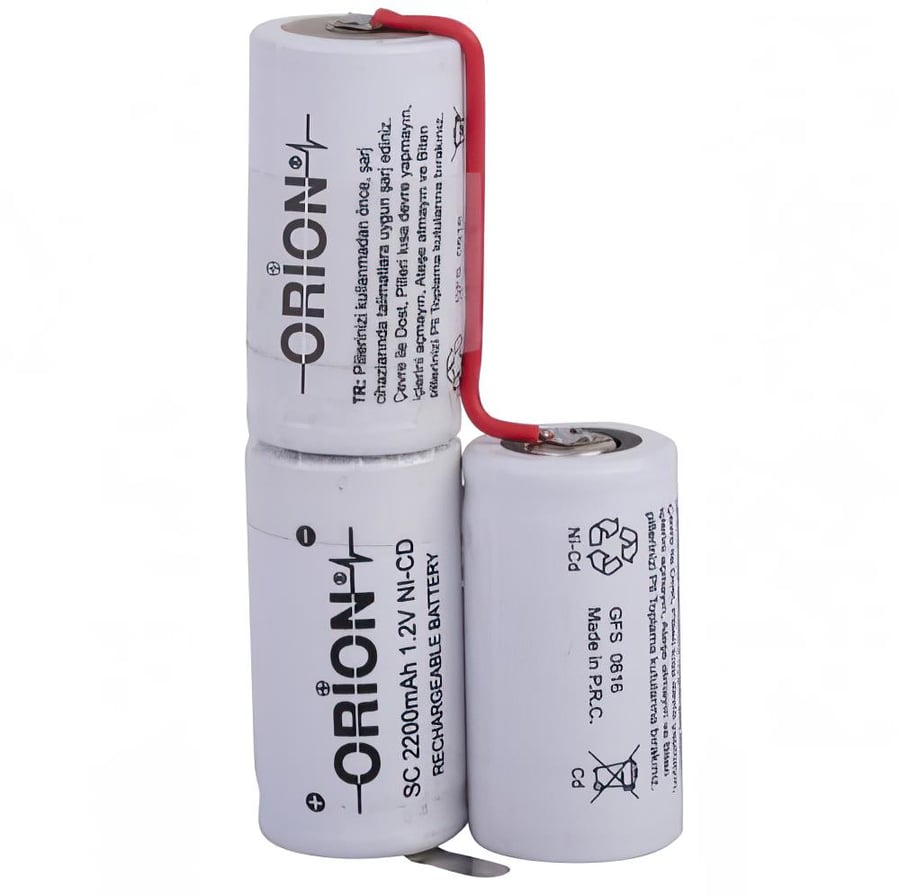Orion Black Decker Uyumlu 3.6V 2.2Ah BMS Devresiz Ni-CD Süpürge Bataryası 