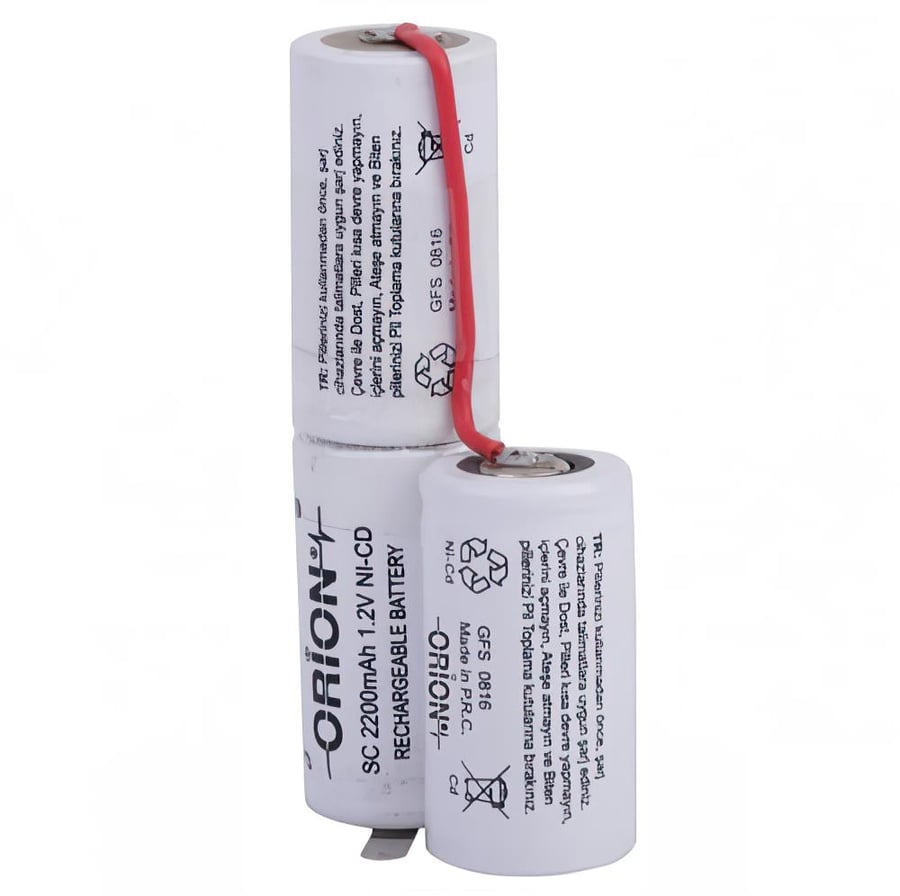 Orion Black Decker Uyumlu 3.6V 2.2Ah BMS Devresiz Ni-CD Süpürge Bataryası 