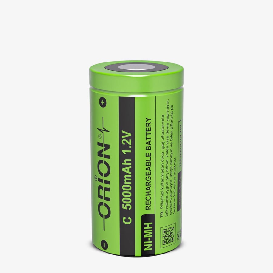 Orion C - Orta Boy 1.2V 5000mAh 1C Ni-MH Pil 