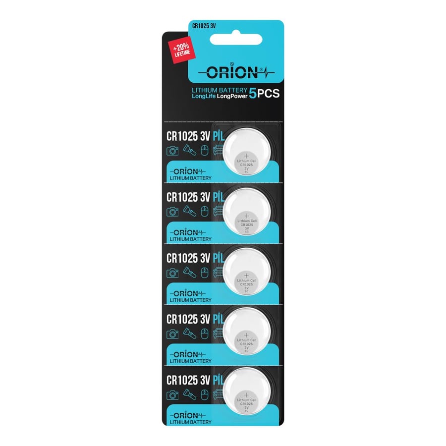 Orion CR1025 3V Lithium 5'li Paket Pil 