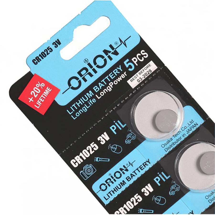 Orion CR1025 3V Lithium 5'li Paket Pil 