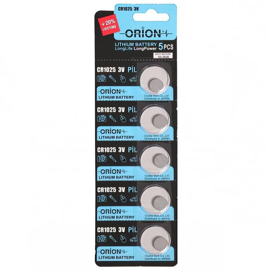 Orion CR1025 3V Lithium 5'li Paket Pil 