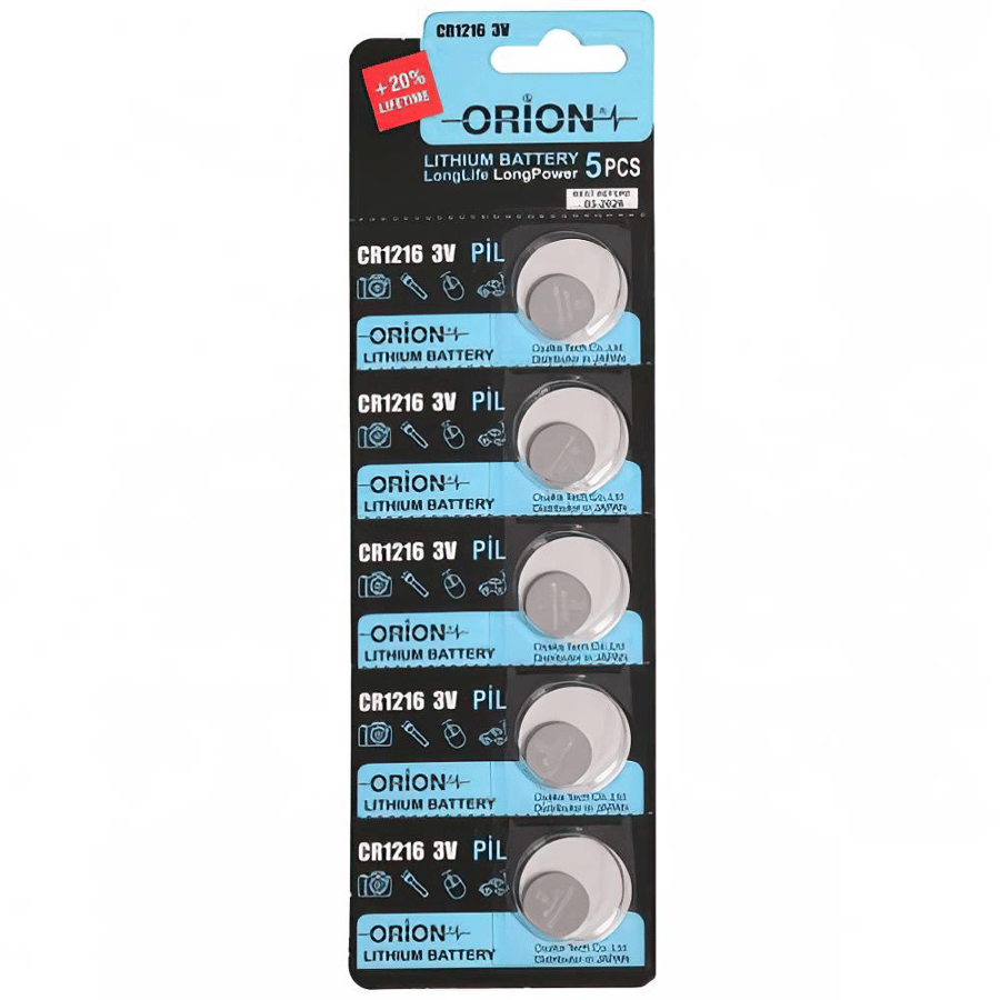 Orion CR1216 3V Lithium 5'li Paket Pil 