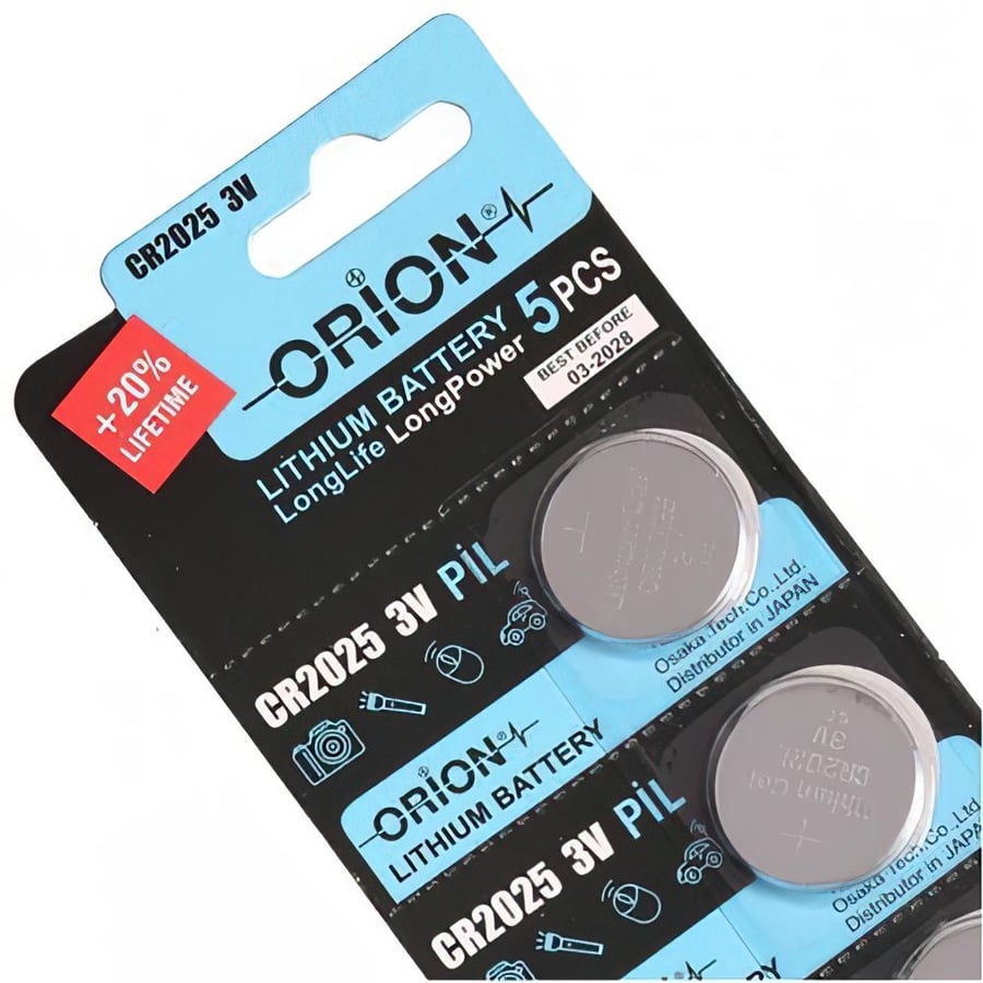 Orion CR2025 3V Lithium 5'li Paket Pil 