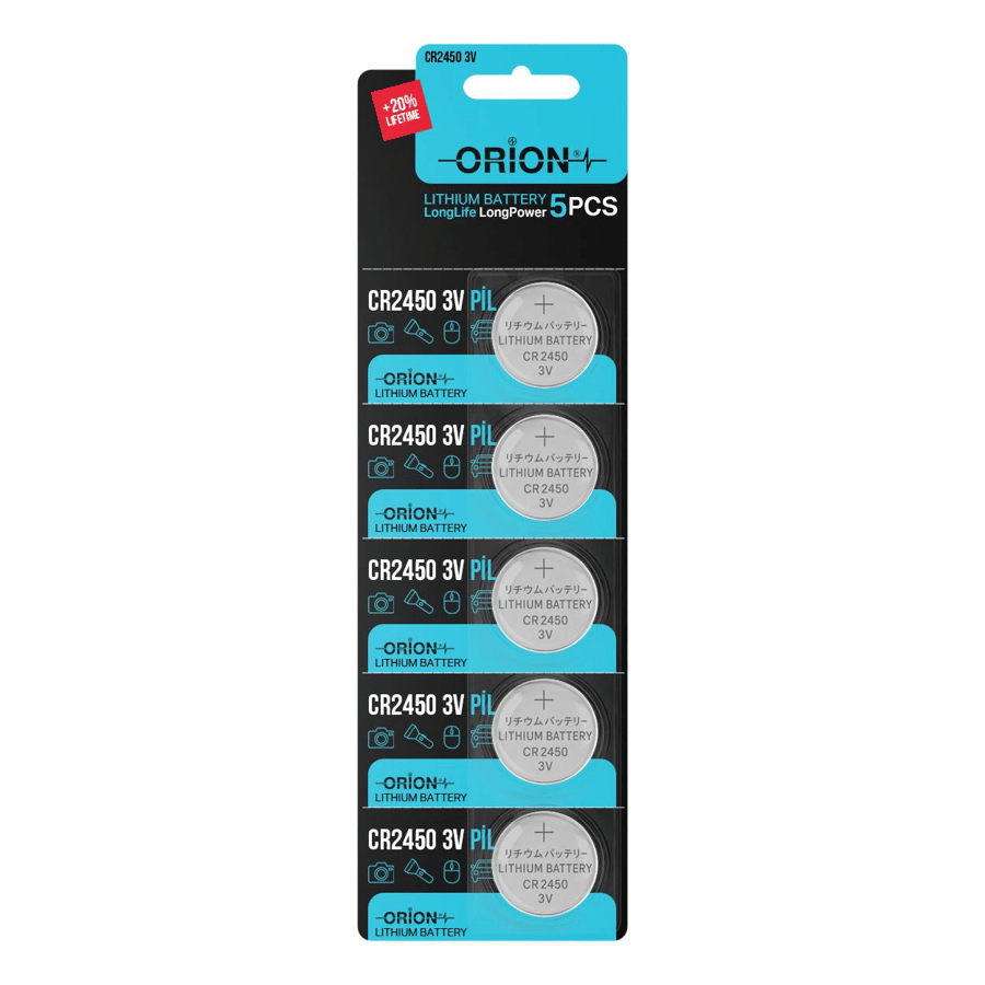 Orion CR2450 3V Lithium 5'li Paket Pil 