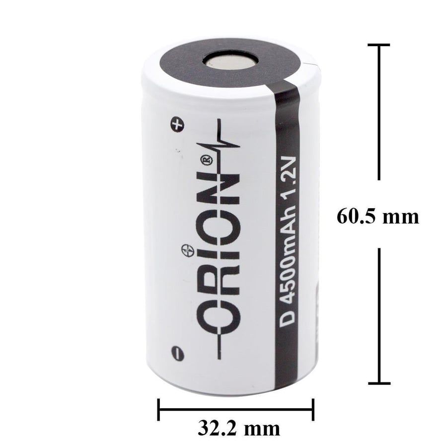 Orion D - Büyük Boy 1.2V 4500mAh 3C Ni-CD Pil 
