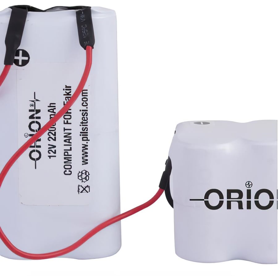 Orion Fakir Duplex Plus Cyclonic Uyumlu 12V 2.2Ah BMS Devresiz Ni-CD Süpürge Bataryası 