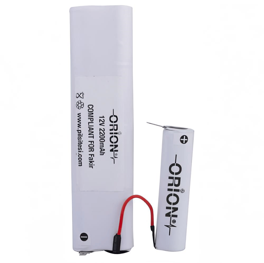 Orion Fakir RC1200 Uyumlu 12V 2.2Ah BMS Devresiz Ni-CD Süpürge Bataryası 