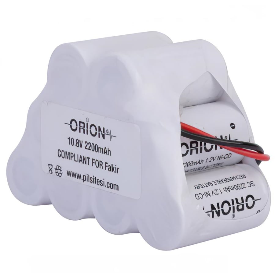 Orion Fakir RCT108 Turbo Serisi Uyumlu 10.8V 2.2Ah BMS Devresiz Ni-CD Süpürge Bataryası 