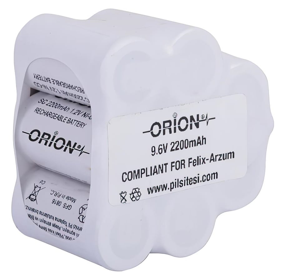 Orion Fakir Uyumlu 9.6V 2.2Ah BMS Devresiz Ni-CD Süpürge Bataryası 
