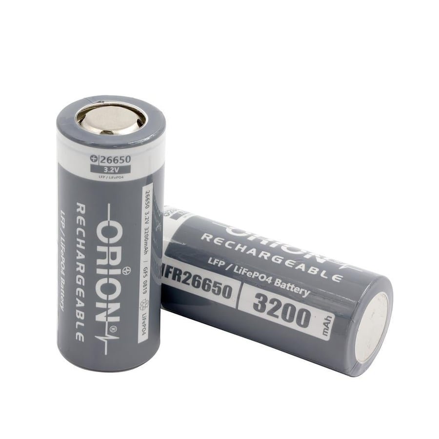 Orion IFR26650 3.2V 3200mAh 2C LiFePO4 Pil 