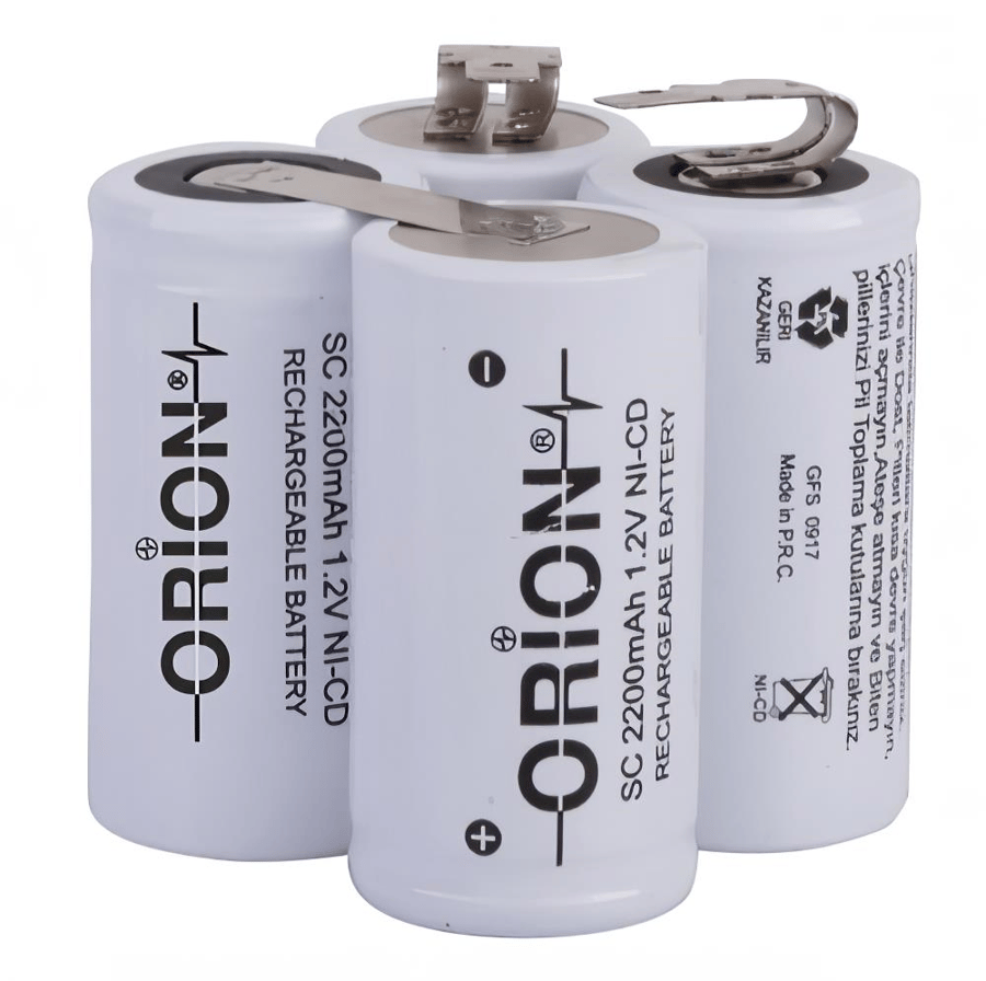 Orion Moulinex Uyumlu 4.8V 2.2Ah BMS Devresiz Ni-CD Süpürge Bataryası 