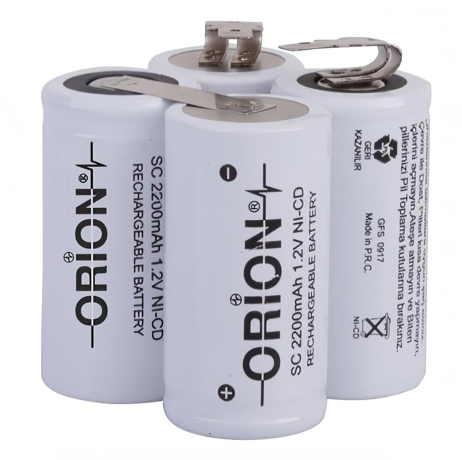 Orion Moulinex Uyumlu 4.8V 2.2Ah BMS Devresiz Ni-CD Süpürge Bataryası 