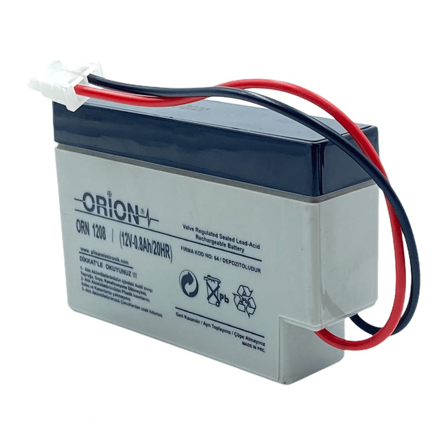 Orion ORN1208 12V 0.8Ah Kuru Bakımsız Akü 