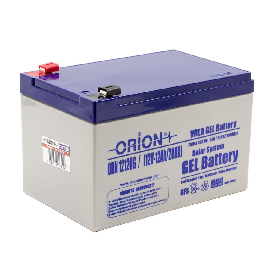 Orion ORN12120G 12V 12Ah Jel Bakımsız Akü 