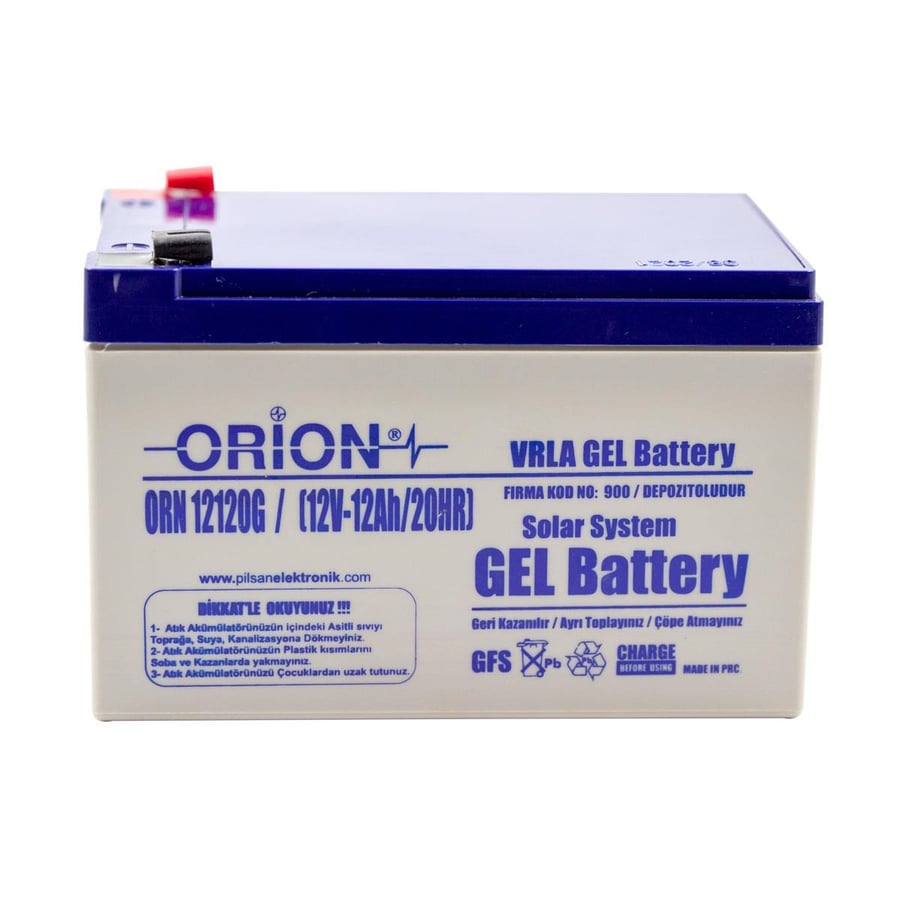 Orion ORN12120G 12V 12Ah Jel Bakımsız Akü 