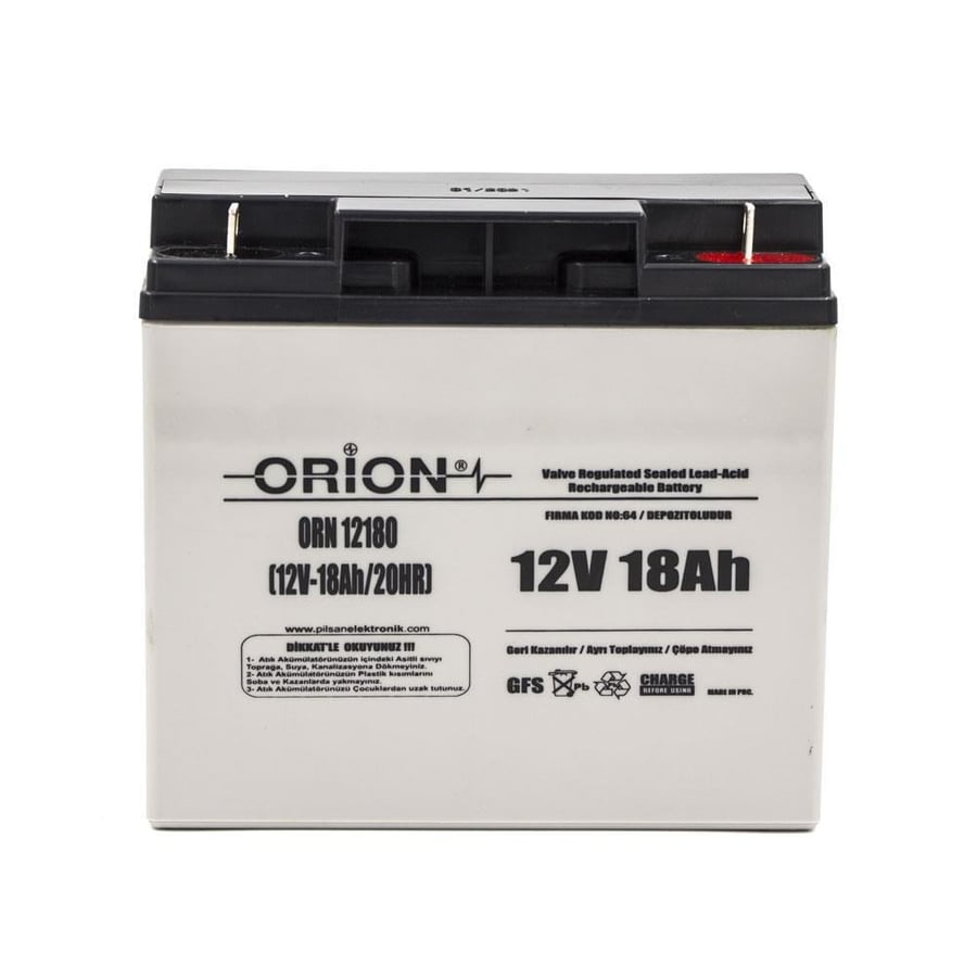 Orion ORN12180 12V 18Ah Kuru Bakımsız Akü 