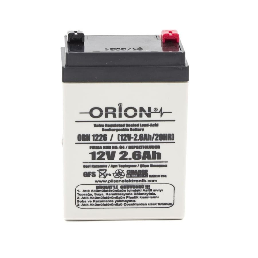 Orion ORN1226 12V 2.6Ah Kuru Bakımsız Akü 