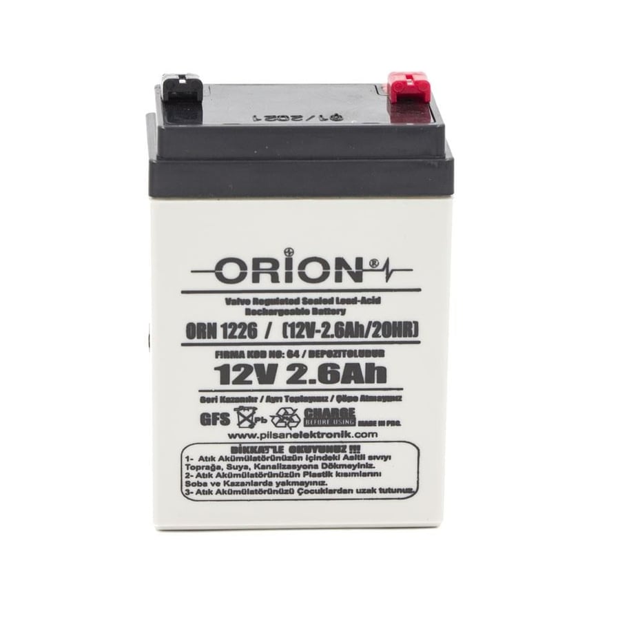Orion ORN1226 12V 2.6Ah Kuru Bakımsız Akü 