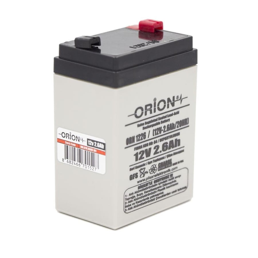 Orion ORN1226 12V 2.6Ah Kuru Bakımsız Akü 