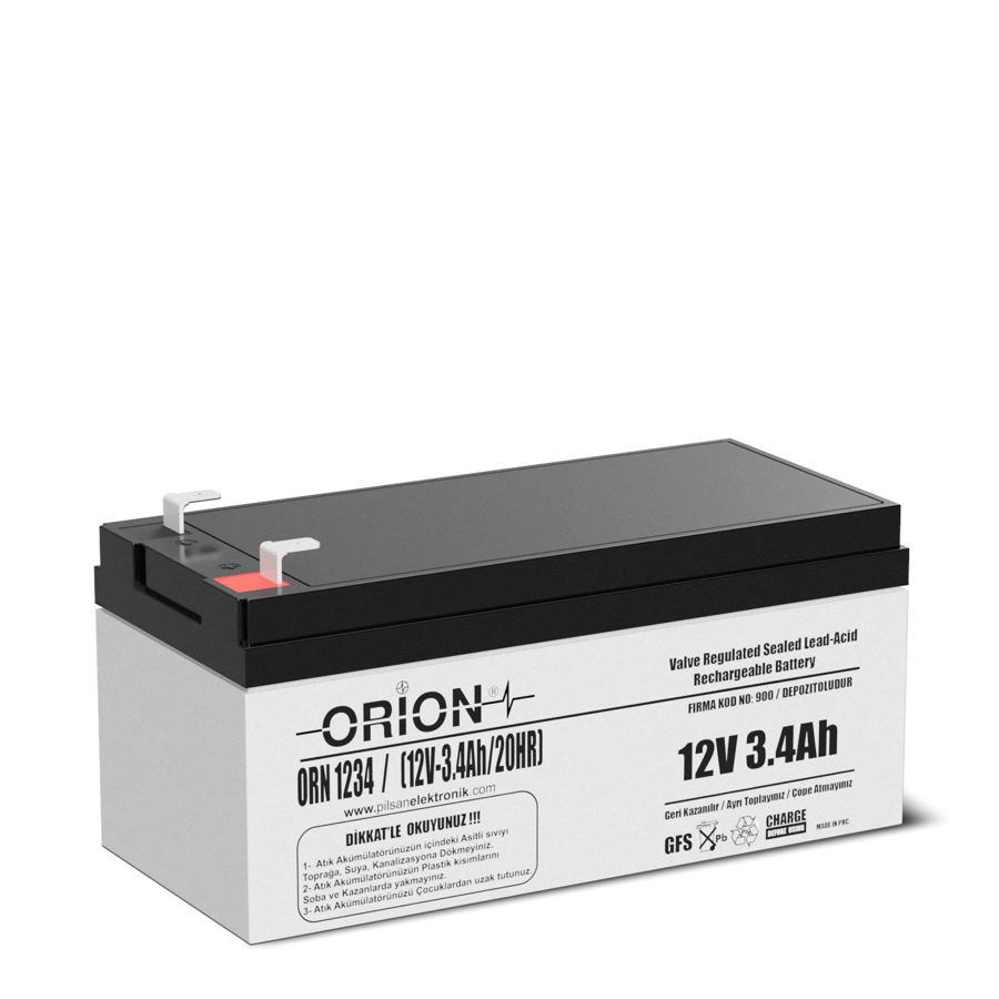 Orion ORN1234 12V 3.4Ah Kuru Bakımsız Akü 