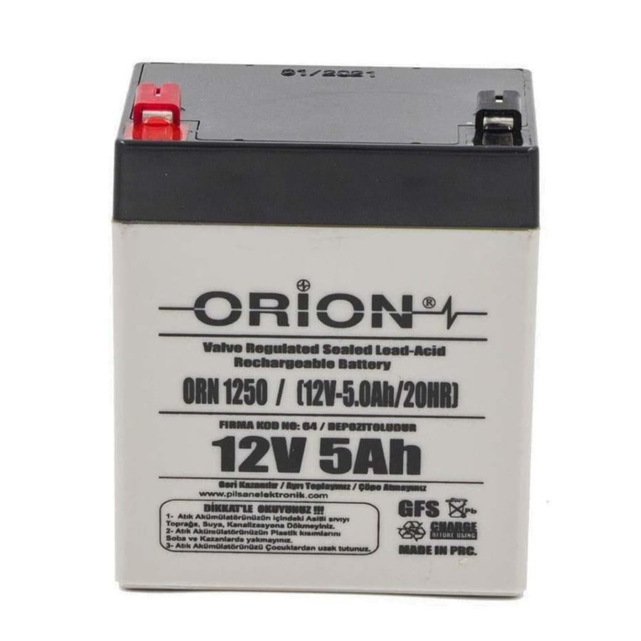 Orion ORN1250 12V 5Ah Kuru Bakımsız Akü 