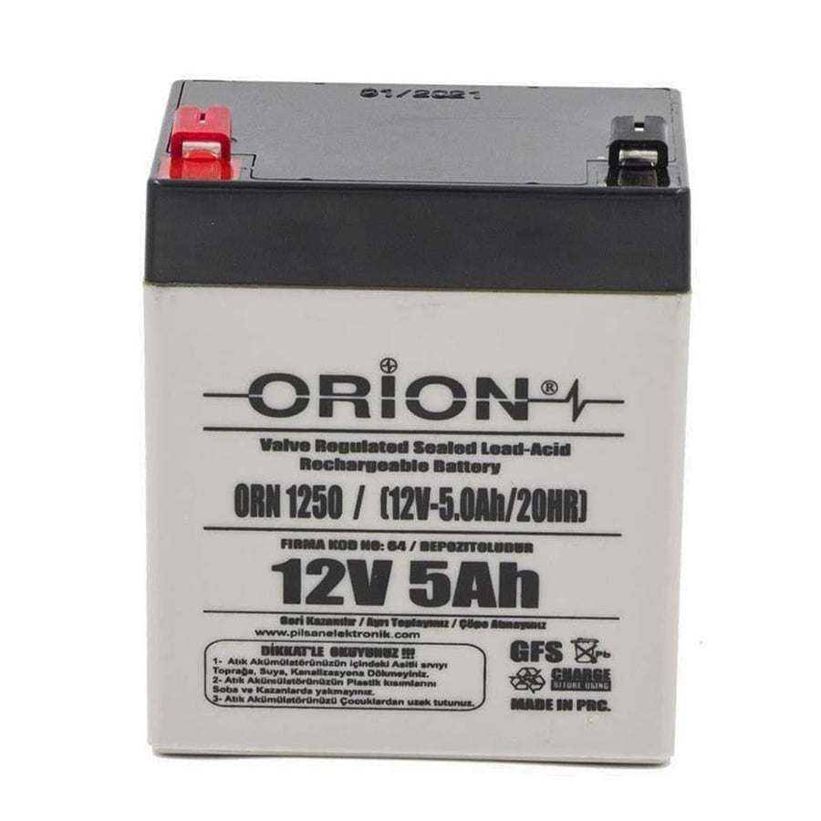 Orion ORN1250 12V 5Ah Kuru Bakımsız Akü 