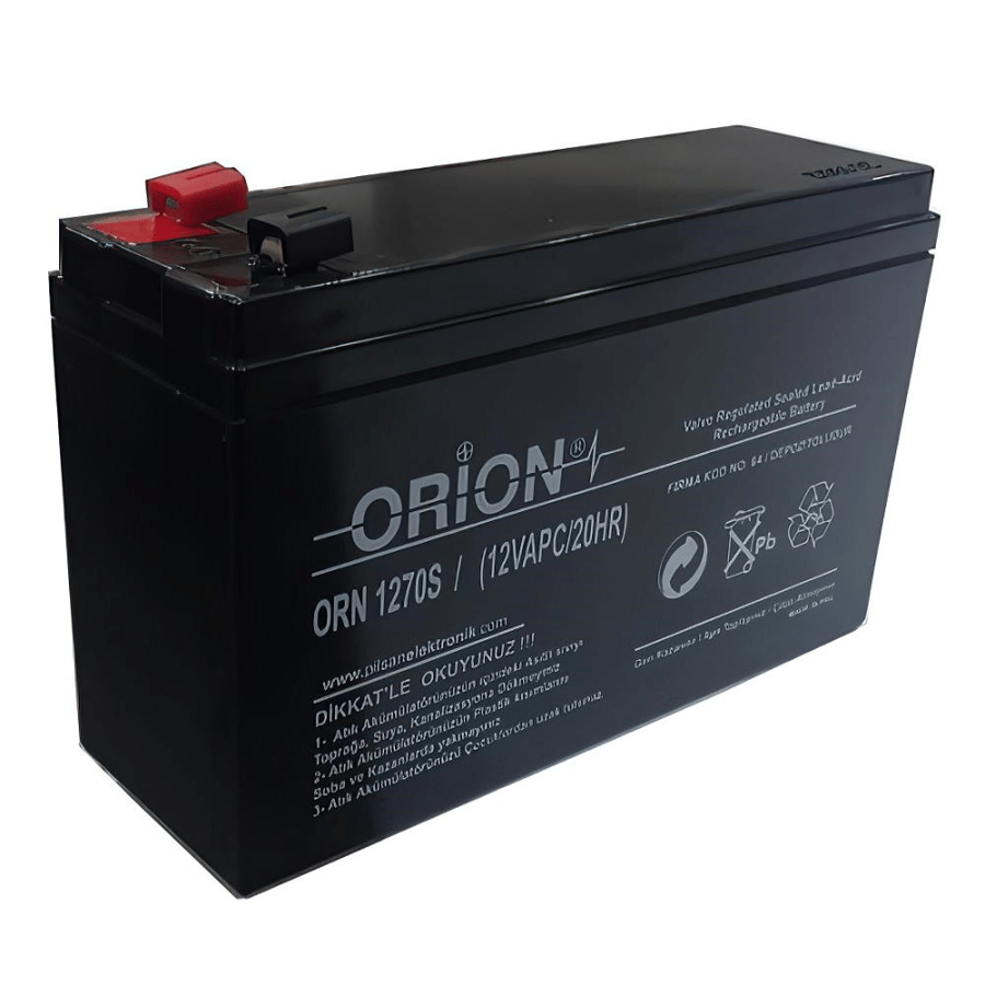 Orion ORN1270S 12V 7.0Ah Kuru Bakımsız Akü 