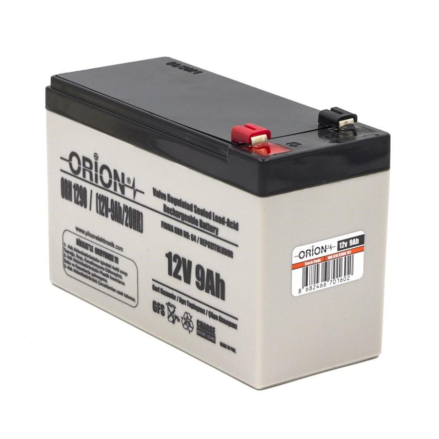 Orion ORN1290 12V 9Ah Kuru Bakımsız Akü 