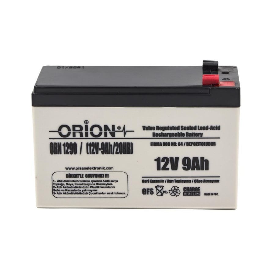 Orion ORN1290 12V 9Ah Kuru Bakımsız Akü 