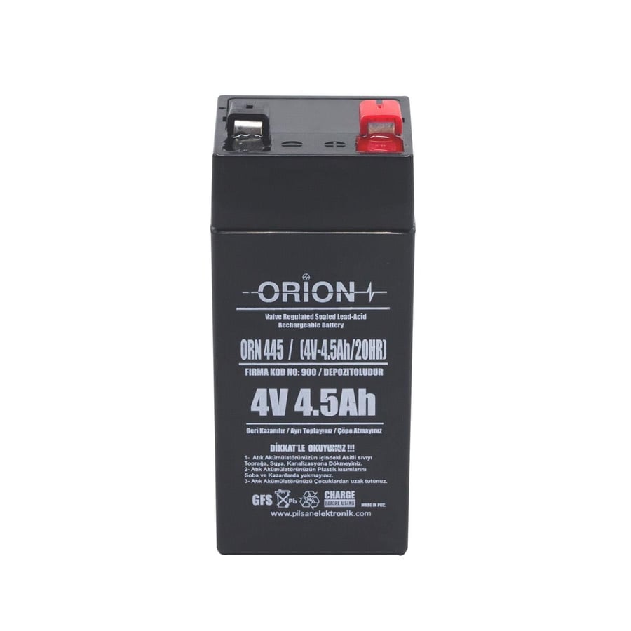 Orion ORN445 4V 4.5Ah Kuru Bakımsız Akü 