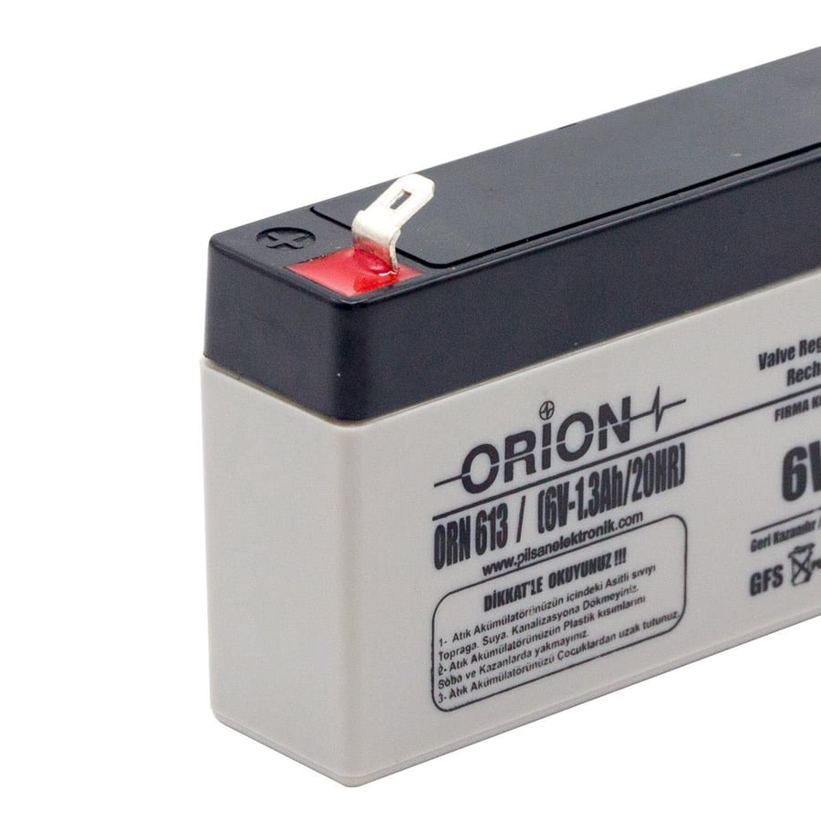 Orion ORN613 6V 1.3Ah Kuru Bakımsız Akü 