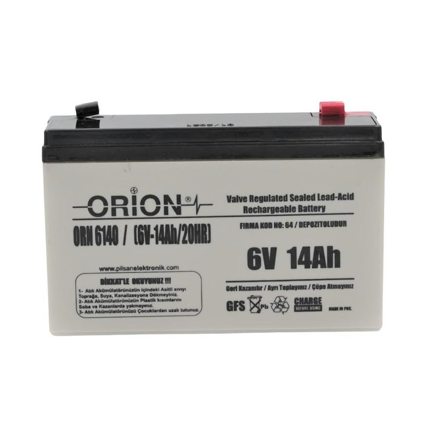 Orion ORN6140 6V 14Ah Kuru Bakımsız Akü 