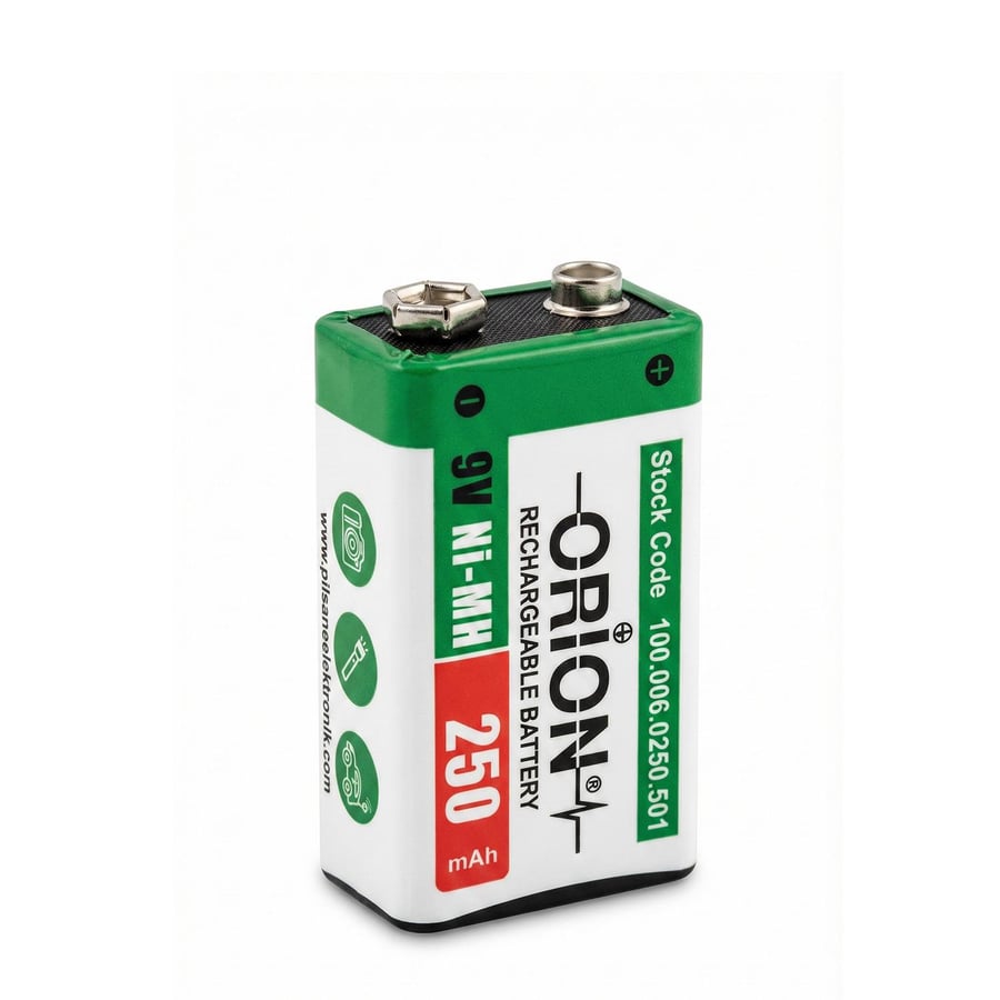 ORION PİL NI-MH 9V 250 MAh DÖKME