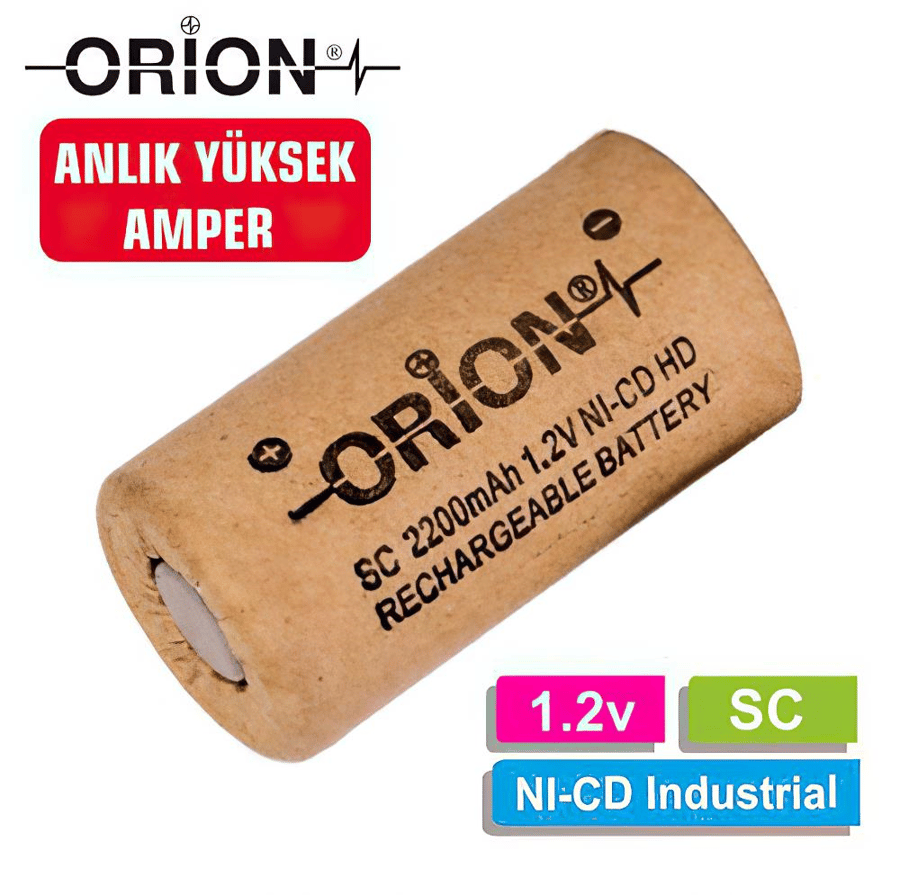 Orion SC 1.2V 2200mAh 3C Ni-CD Pil - HD