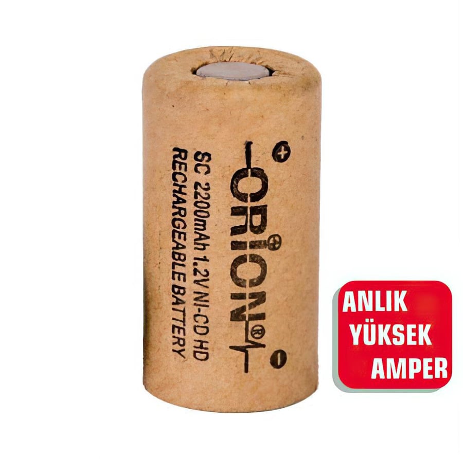 Orion SC 1.2V 2200mAh 3C Ni-CD Pil - HD