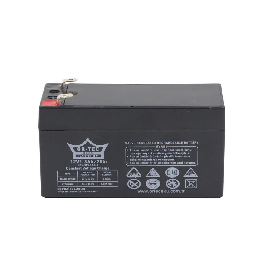 Ortec 12V 1.3Ah Bakımsız Kuru Akü