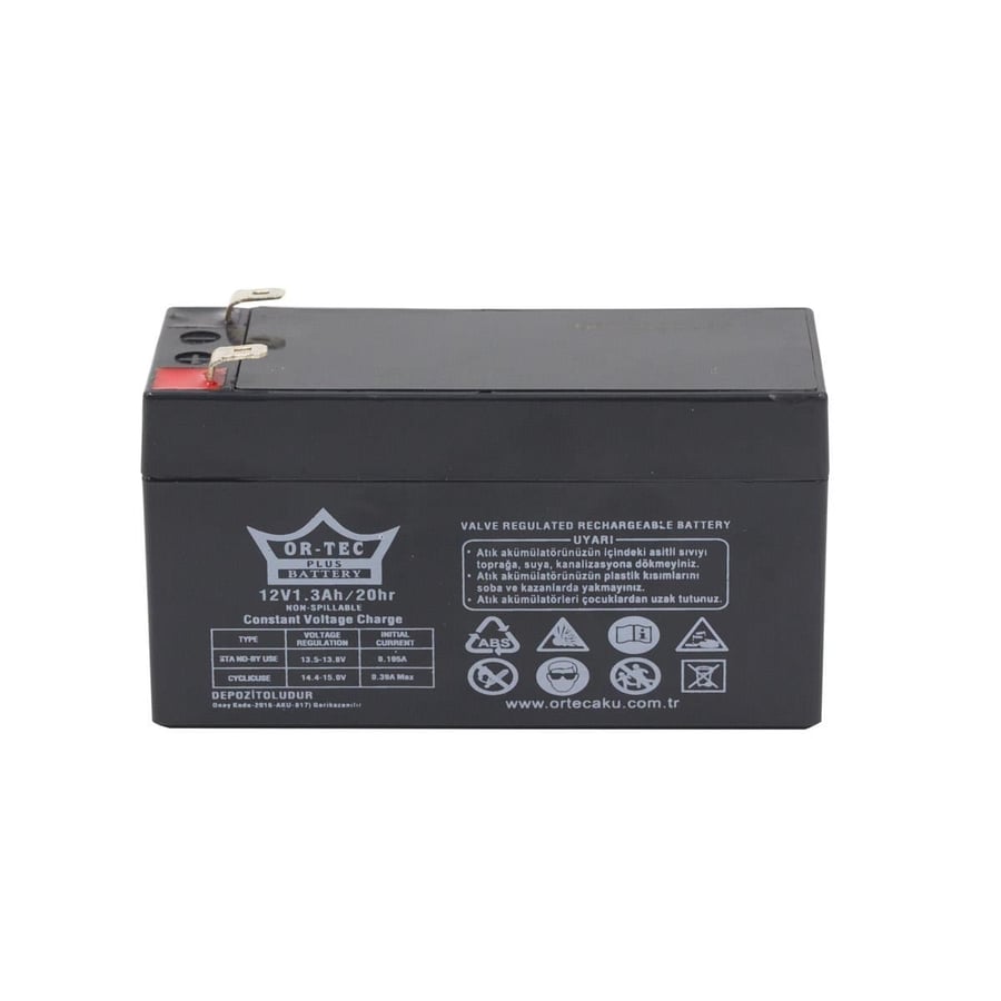 Ortec 12V 1.3Ah Bakımsız Kuru Akü
